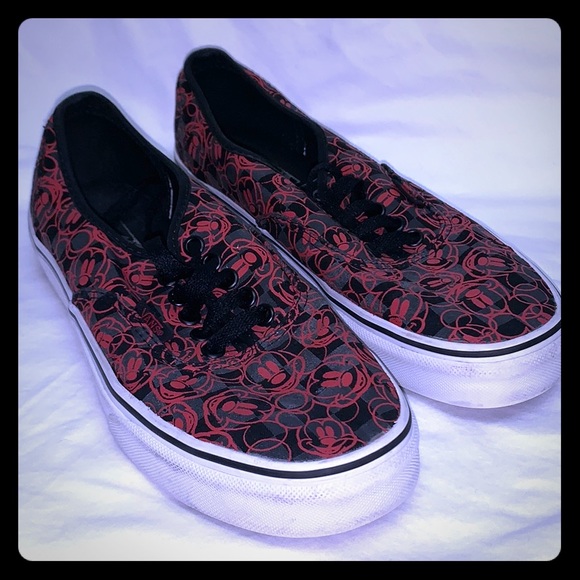 mickey mouse checkered vans